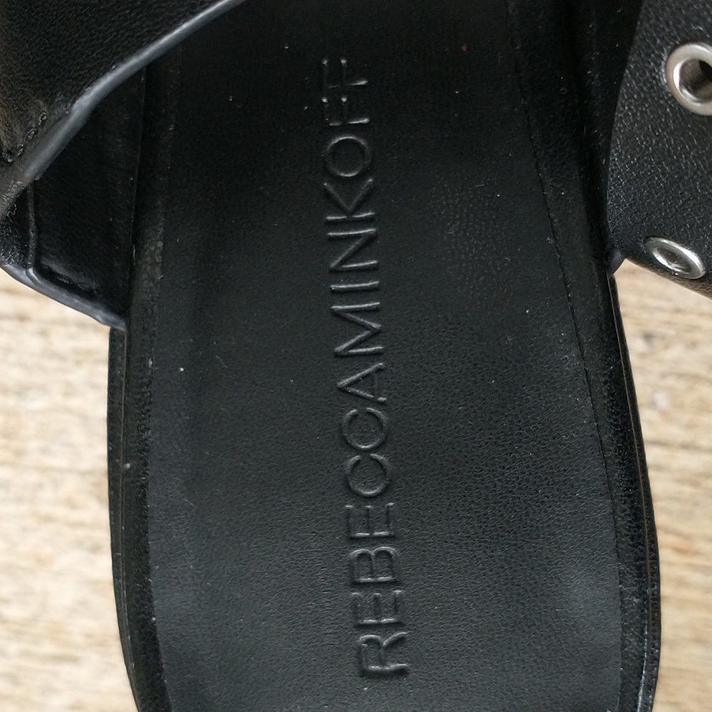 Rebecca Minkoff Black Leather Sandals - Picture 12 of 12